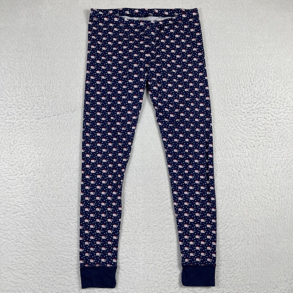 Vineyard Vines Pajama Pants Womens Small‎ Pink Whales Santa Holidays Winter